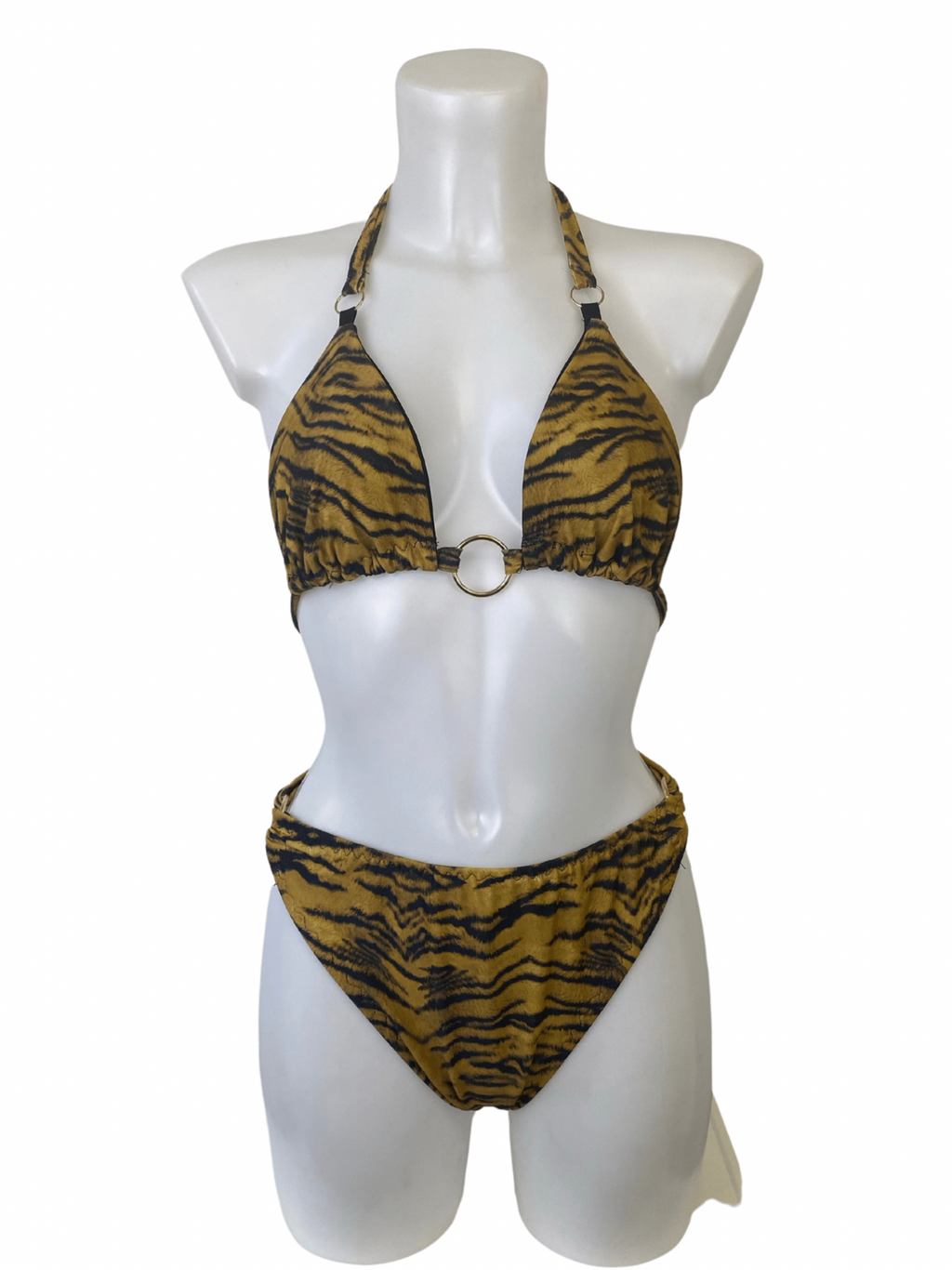 Sinister Tiger Print Bikini Top