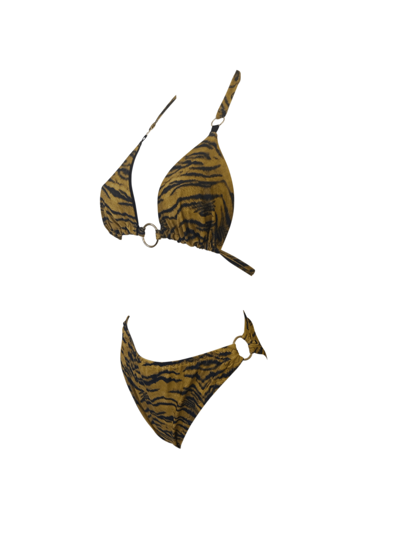 Sinister Tiger Print Bikini Top