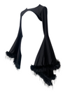 Spark Noir Shrug with Fur Trim