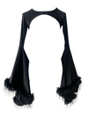 Spark Noir Shrug with Fur Trim