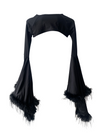 Spark Noir Shrug with Fur Trim