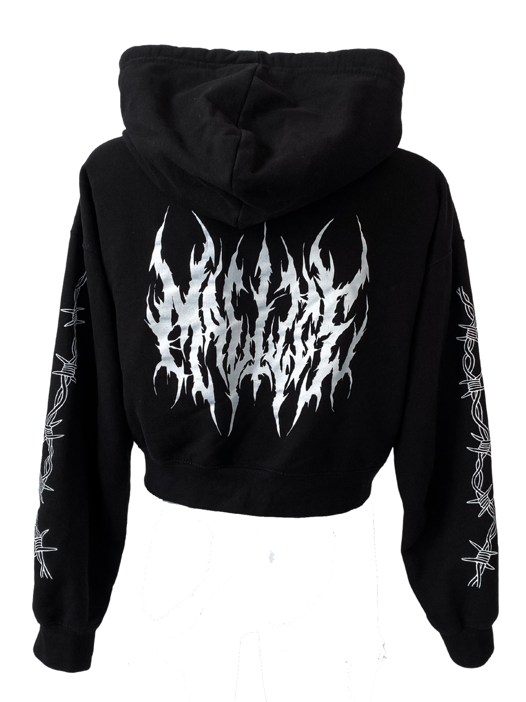 Spite Cropped Zip Hoody