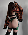 Spark Noir Shrug with Fur Trim