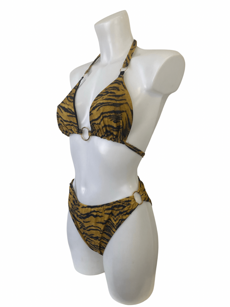 Sinister Tiger Print Bikini Top