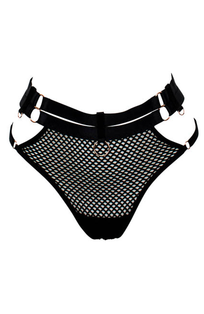 Stylish and Contemporary Black Flame Men's Thong